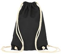 ELES VIDA Baumwoll Turnbeutel 21 x 29 cm Sportbeutel - Rucksack Stofftasche Bag, Beutel, Baumwollbeutel, Jutebeutel Oeko-TEX® geprüft Stoffbeutel Damen & Herren, Kinder Gym (1, Schwarz)