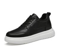 Elevator Schuhe Herren, Elevate Shoes Herren, 6/8/10cm Aufzugschuhe White Schnürung Freizeitschuhe Breathable Non-Slip Unsichtbare Erhöhung Laufschuhe Outdoorschuhe