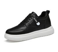 Elevator Schuhe Herren, Elevate Shoes Herren, 6/8/10cm Aufzugschuhe White Schnürung Freizeitschuhe Breathable Non-Slip Unsichtbare Erhöhung Laufschuhe Outdoorschuhe