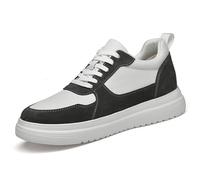 Elevator Schuhe Herren, Elevate Shoes Herren, 6/8/10cm Aufzugschuhe White Schnürung Freizeitschuhe Breathable Non-Slip Unsichtbare Erhöhung Laufschuhe Outdoorschuhe