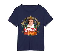 Elf Movie Buddy Smiling is My Favorite T-Shirt, Damen Große Größen, Marineblau, 2X