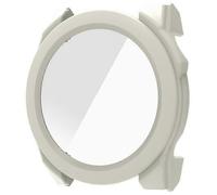 Elfenbeinweiße Garmin Fenix 8 43mm AMOLED Polycarbonat-Hartschale mit gehärteter Glas-Displayschutzfolie