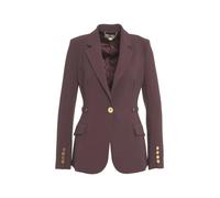 Elisabetta Franchi - Burgundy Crêpe Blazer With Mirrored Lapels - Größe 44 - grau