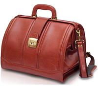ELITE BAGS - DOC'S deluxe Arzttasche | braun | Leder | traditionelle Design