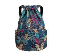 Elitecran Kordelzug Turnbeutel, Beutel Sportbeutel Rucksack Turnsack, Gym Bag, Kordelzugbeutel Sportsack, Tunnelzug Gymsack Schulrucksack Tagesrucksack mit Reißverschluß Innentasche Damen Herren