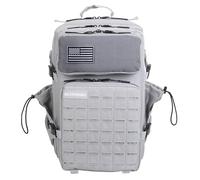 ELITRAINX V2 Taktischer Rucksack, wasserabweisend, mit Schuhfach und Laptop, Flugzeugkabine, wasserdicht, 1000D Oxford von Elitex Training, silberfarben, 45L, Sport