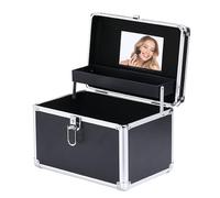 Elitzia Make-up-Koffer, professioneller tragbarer Kosmetik-Organizer mit Schloss, integriertem Spiegel und tiefen Fächern, ABS- und PC-Material, langlebig, Reise-Kulturbeutel für Salon