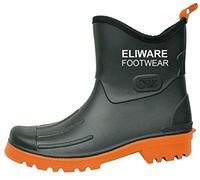 Eliware Footwear Moderner Herren PVC Kurzstiefel 'Peter' von Bockstiegel - Schwarz-Orange - Gr. 44
