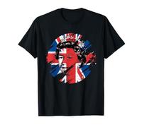Elizabeth Pop Art Union Jack Flagge Queen of England T-Shirt
