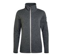 Elkline Damen Fleecejacke Endless mit VW Bulli T1 Stick auf deinem Oberarm Schwarz (grey-black) 36
