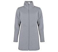 ELKLINE Damen Fleecejacke Leevke gefüttert halblang mit Teddyfleece wärmend Übergangsmantel 2-Wege-Reißverschluss, Größe:36, Farbe:lightgrey - offwhite