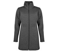 ELKLINE Damen Fleecejacke Leevke gefüttert halblang mit Teddyfleece wärmend Übergangsmantel 2-Wege-Reißverschluss, Größe:38, Farbe:anthra - black