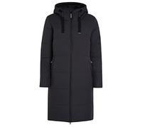 ELKLINE Damen Steppmantel Comfort | langer Wintermantel mit verstellbarer Kapuze | 2-Wege Reißverschluss mit Kinnschutz 2019060, Farbe:black - black, Größe:36