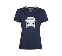 Elkline Damen T-Shirt Kult VW T1 Bulli Print 2041155, Farbe:darkblue, Größe:36