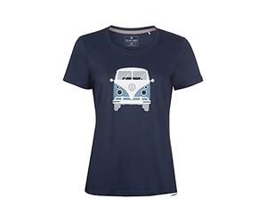 ELKLINE Damen T-Shirt Kult VW T1 Bulli Print 2041155, Farbe:darkblue, Größe:40