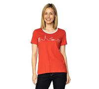 Elkline Damen T-Shirt Little Things mit VW T1 Bulli Print auf der Brust aus reiner Bio-Baumwolle Rot 50
