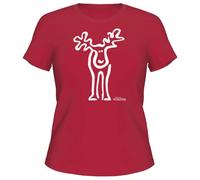 Elkline - Women's Rudolfine - T-Shirt, Gr. L 42, rosa (DarkRed/White)