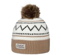 Bommelmütze CHILLOUTS "Ella Hat", Damen, weiß, Obermaterial: 40% Polyacryl, 32% Polyamid, 28% Polyester, Mützen, mit Kunstfell-Pompon, Norwegermuster (45985638-0) weiß