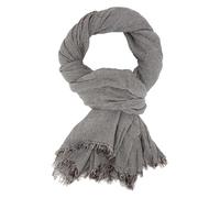 Ella Jonte Herren Schal - Leichter, Breiter Baumwoll-Viskose Schal mit Streifenmuster - 200x100 cm - Weich & Atmungsaktiv - In Blau/Weiß oder Braun/Weiß - Modischer Schal für alle Jahreszeiten