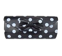 Ella Jonte Tasche schwarz Rockabilly hellgraue Punkte Handtasche Retro Clutch