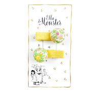 Ella & Monster Retro Flower Haarspangen Gelb