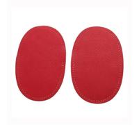 Ellbogenflicken 4 Stück PU-Leder-Ellbogen- Und Knieflicken For Aufnähen, Ovale Stoffflicken, Reparaturapplikationen, Abzeichen For Pullover(Red)