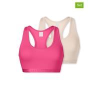 ELLE 2er-Set: Bustiers in Pink - Größe L | Damen Bhs