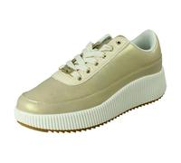 Elle F7R302 Damen Sport-Sneaker mit Schnürung, Memory-Schaum, Freizeitschuhe, gold, 39 EU