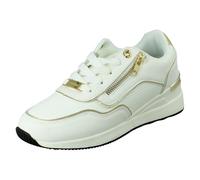 Elle F7R545 Elle Sport-Sneaker für Damen, Schnürung, Reißverschluss, Memory-Schaum, Freizeitschuhe, weiß, 39 EU