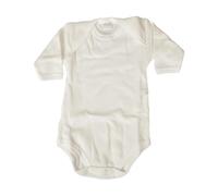 Ellepi af890nr Baby Body Langarm (Chiffon Baumwolle), weiß 0 meses weiß