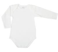 Ellepi af890nr Baby Body Langarm (Chiffon Baumwolle), weiß 9 meses weiß