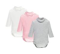 Ellepi baby body rollkragen junge langarm hemd kurzarm jungen kinder mit bodys langarmbody kragen weiss babybody weiß schwarz mädchen wickelbody fliege strampler rot, Weiß Rosa Grau, 0 Monate