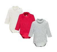 Ellepi baby body rollkragen junge langarm hemd kurzarm jungen kinder mit bodys langarmbody kragen weiss babybody weiß schwarz mädchen wickelbody fliege strampler rot, Creme Grau Rot, 3 Monate