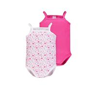 Ellepi Body mit schmaler Schulter Baumwolle Mädchen Packung 2 Stück, fuchsia, 74