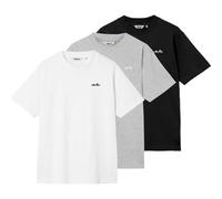 T-Shirt ELLESSE "T-Shirt Zivola Tee 3P 3er Pack", Herren, Gr. L, bunt (schwarz, weiß, grau), Obermaterial: 100% Baumwolle CO., Shirts T-Shirt (88604819-L) schwarz, weiß, grau