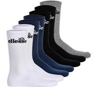 Kurzsocken ELLESSE "Socken TREGO SPORT SOCK 7er Pack", Damen, Gr. 43-46, bunt (schwarz, weiß, blau, grau), Obermaterial: 98% Polyester PES. 2% Elasthan EL., Socken (99343749-43) schwarz, weiß, blau, g