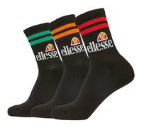 ELLESSE ellesse Unisex Sportsocken PULLO, 3 Paar - Tennissocken, Crew Socken, Logo (PULLO) 41-46 Schwarz/Bunt