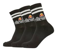 ELLESSE ellesse Unisex Sportsocken PULLO, 3 Paar - Tennissocken, Crew Socken, Logo (PULLO) 43-46,5 Schwarz