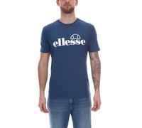 ellesse Fuenti T-Shirt Herren Baumwoll-Shirt mit Logo-Print Sport-Shirt SHP16469 Blau S