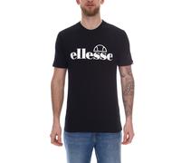 ellesse Fuenti T-Shirt Herren Baumwoll-Shirt mit Logo-Print Sport-Shirt SHP16469 Schwarz S