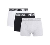 ellesse Herren Boxer Shorts HALI, 3er Pack - Fashion Trunks, Logo, Cotton Stretch Schwarz/Grau/Weiß 2XL