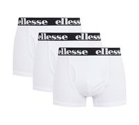 ellesse Herren Boxer Shorts HALI, 3er Pack - Fashion Trunks, Logo, Cotton Stretch Weiß S