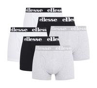 Ellesse Herren Boxer Shorts HALI, 6er Pack - Fashion Trunks, Logo, Cotton Stretch Schwarz/Grau/Weiß 2XL