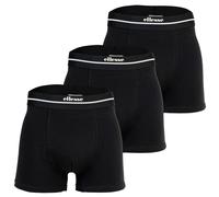 ELLESSE ellesse Herren Boxershorts, 3er Pack - AMBRIA, Trunks, Logobund, einfarbig (SHB22844) M Schwarz (Mono)