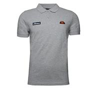 Ellesse Herren Polo-Shirt MONTURA Pique Kurzarm Flachstrick-Kragen Logo Grau M