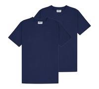 ELLESSE ellesse Herren T-Shirt 2er Pack - ACCIANO, Kurzarm, Rundhals, Logo, Baumwolle, einfarbig (TB_SHB22835-2P) M Dunkelblau