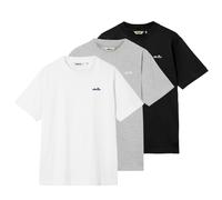 ellesse Herren T-Shirt, 3er Pack - Zivola Tee, Kurzarm, Rundhals, Logo, Baumwolle, einfarbig Schwarz/Weiß/Grau / L L Mehrfarbig