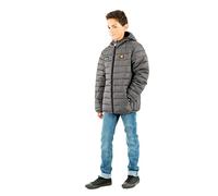 ellesse Jungen Jacke REGALIO - Steppjacke, wattiert, Kapuze, Zipper, Logo, uni Grau 128/134