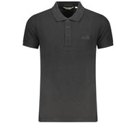 Ellesse Leonardo - Herren-Poloshirt Kurzarm mit gesticktem Logo - Placket mit 3 Knöpfen - lässiger Stil - Passform Reg, Schwarz , Large