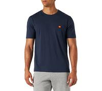 Ellesse T-Shirt Kurzarm Herren Rundhalsausschnitt Logo Patch Stickerei 100% Baumwolle, blau, Small
